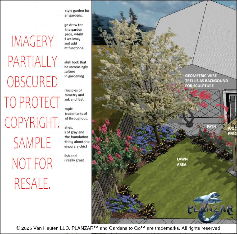 L shape Townhome Courtyard: DESIGN OVERVIEW Digital Download Landscape Plans
