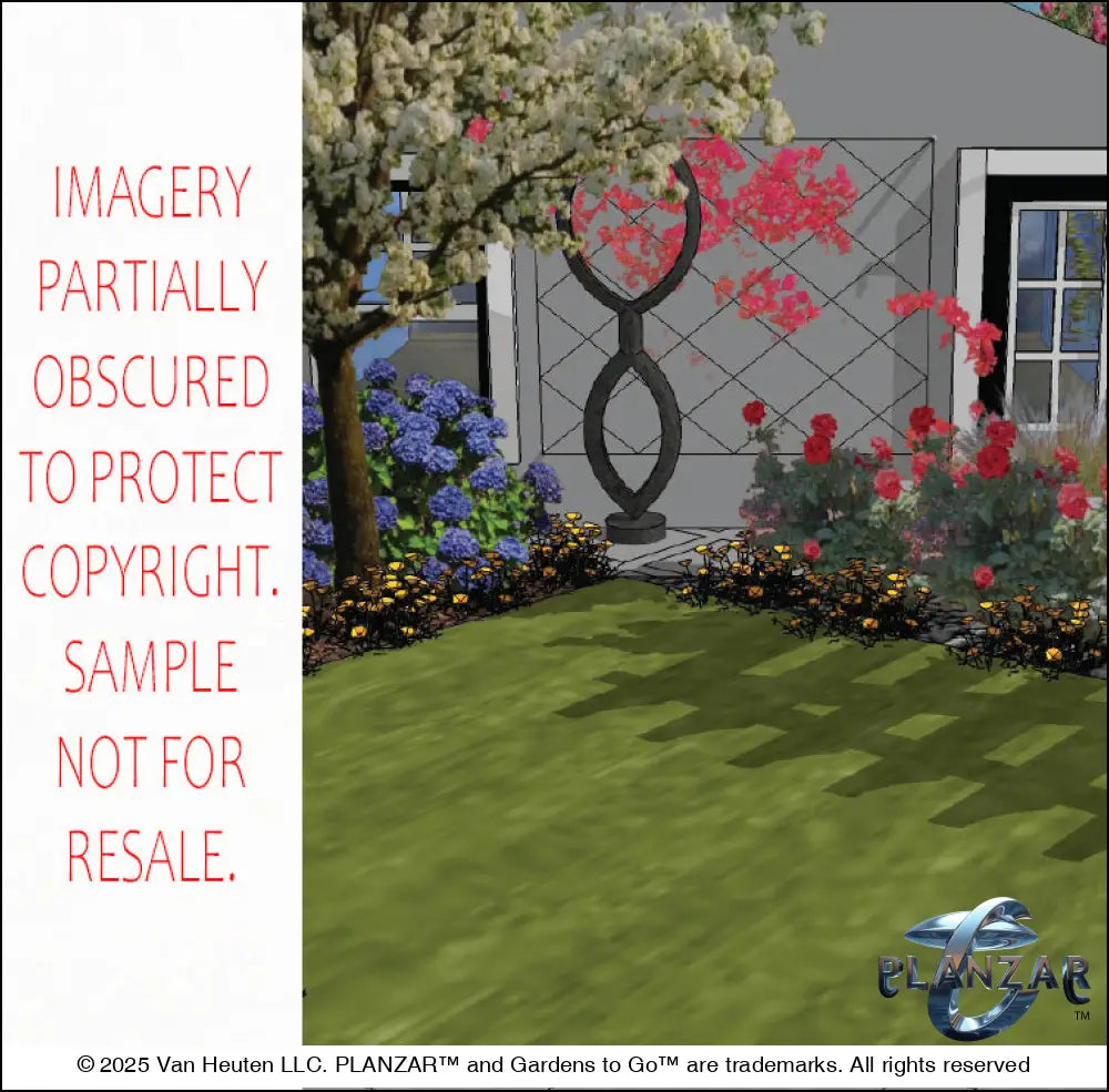 L shape Townhome Courtyard: DESIGN OVERVIEW Digital Download Landscape Plans