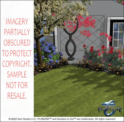 L shape Townhome Courtyard: DESIGN OVERVIEW Digital Download Landscape Plans