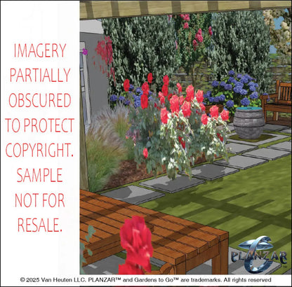 L shape Townhome Courtyard: DESIGN OVERVIEW Digital Download Landscape Plans