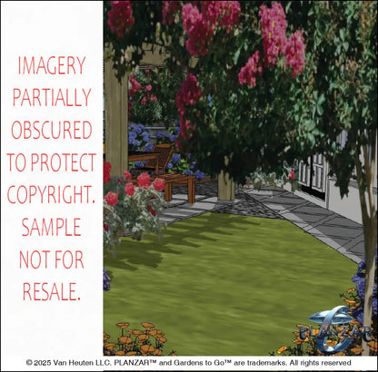 L shape Townhome Courtyard: DESIGN OVERVIEW Digital Download Landscape Plans