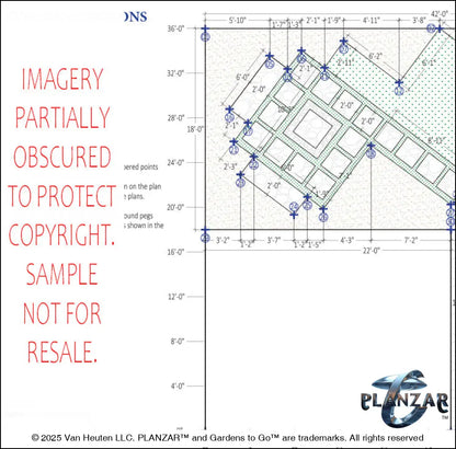 L shape Townhome Courtyard: DIMENSIONS PLAN Digital Download Landscape Plans