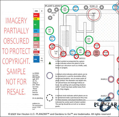 L shape Townhome Courtyard: PLANT LIST + LAYOUT Digital Download Landscape Plans