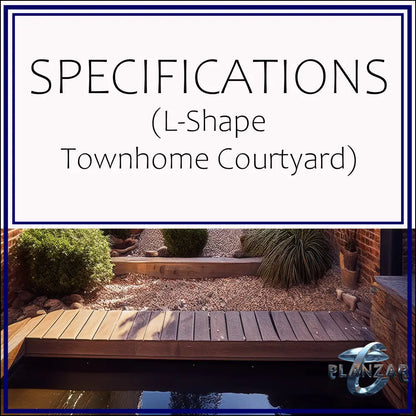 L shape Townhome Courtyard: SPECIFICATIONS Digital Download Landscape Plans