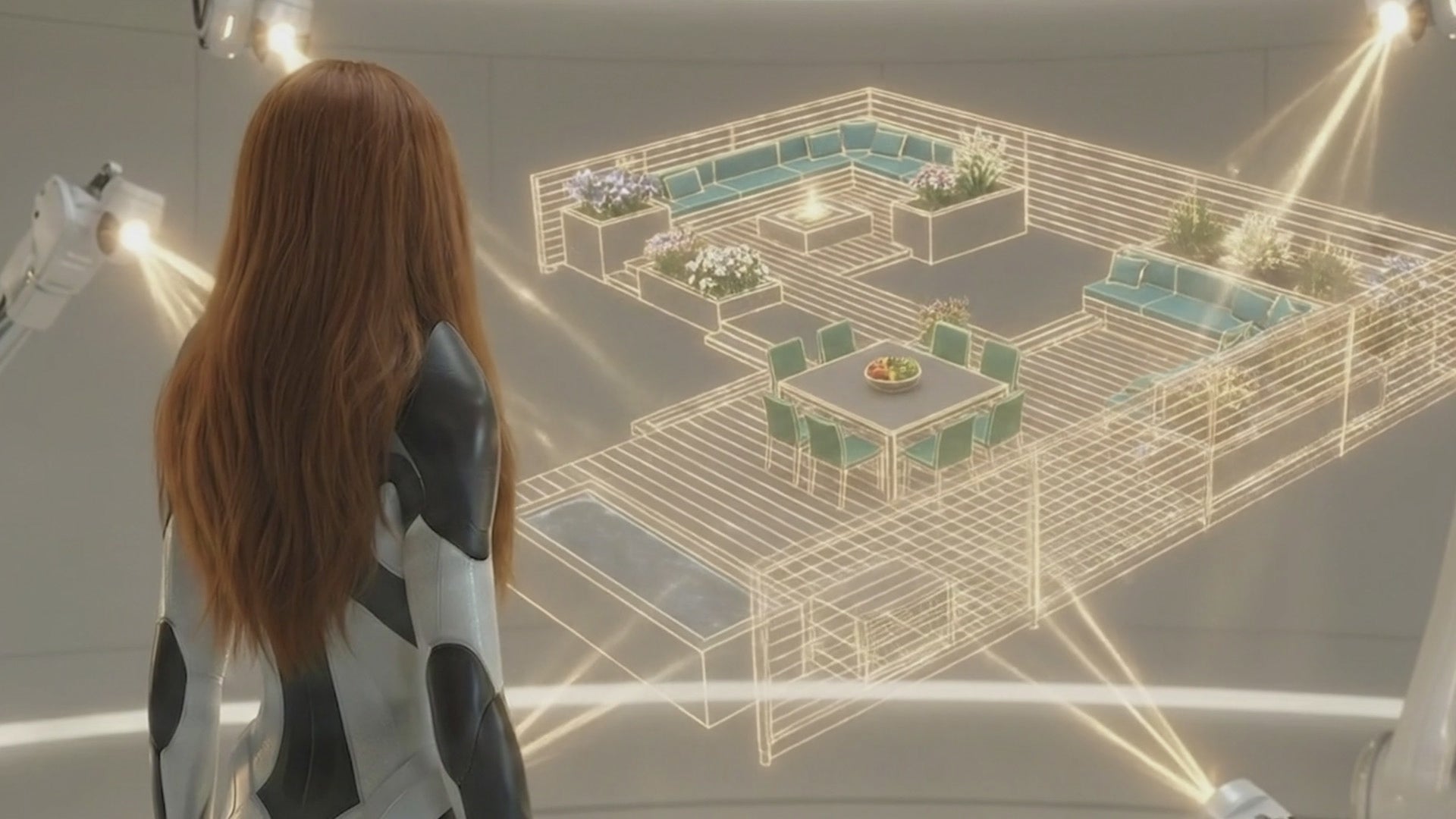 Load video: Professional landscape design plans showing layout, dimensions, and planting guides for ready-made garden installations