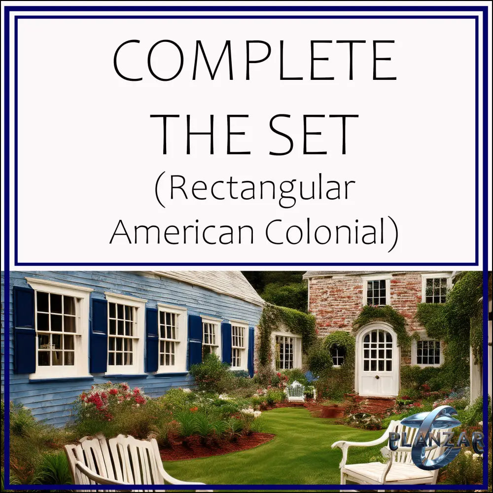 Rectangular American Colonial: COMPLETE SET (cover image sets design inspirational mood only: see full Product