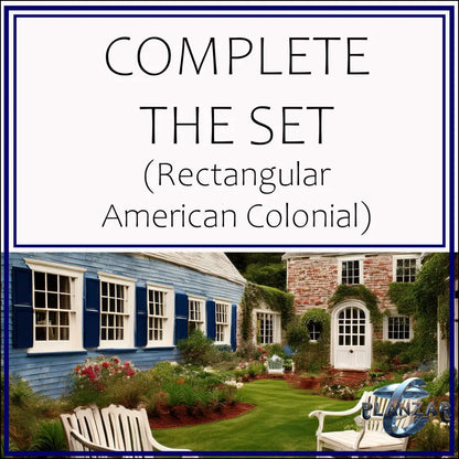 Rectangular American Colonial: COMPLETE SET (cover image sets design inspirational mood only: see full Product