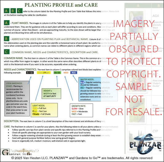 Rectangular American Colonial: PLANT GUIDE Digital Download Landscape Plans
