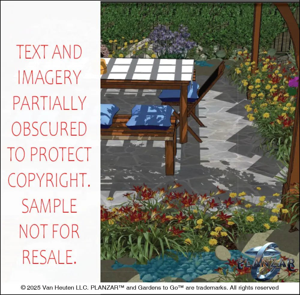 Rectangular Babbling Brook: DESIGN OVERVIEW Digital Download Landscape Plans