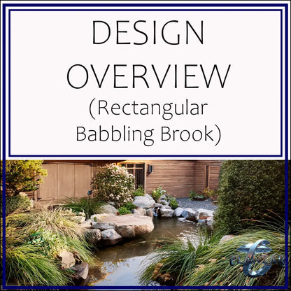 Rectangular Babbling Brook: DESIGN OVERVIEW Digital Download Landscape Plans