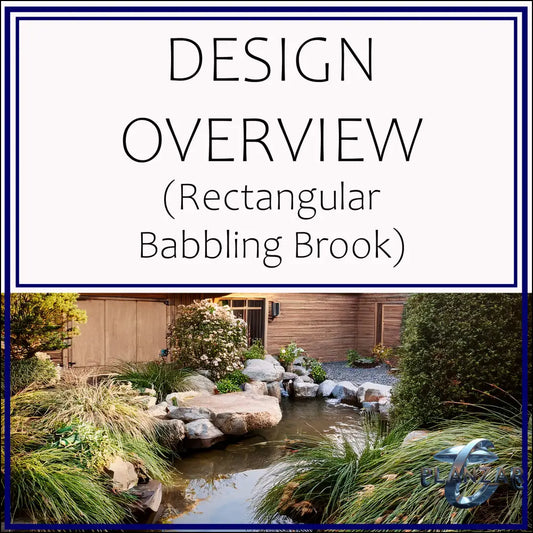 Rectangular Babbling Brook: DESIGN OVERVIEW Digital Download Landscape Plans