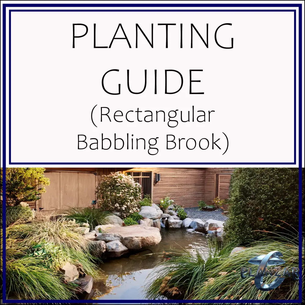 Rectangular Babbling Brook: PLANT GUIDE Digital Download Landscape Plans