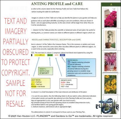 Plant profile and care instructions for the rectangular Cypress Theatrical landscape design, featuring plant identification photos, botanical names, growth habits, mature size, seasonal interest, and care notes. Supports proper selection, installation, and long‑term care of the curated xeric planting used in this luxury, low‑maintenance, low‑water‑use plan blending modern style with timeless traditional character.