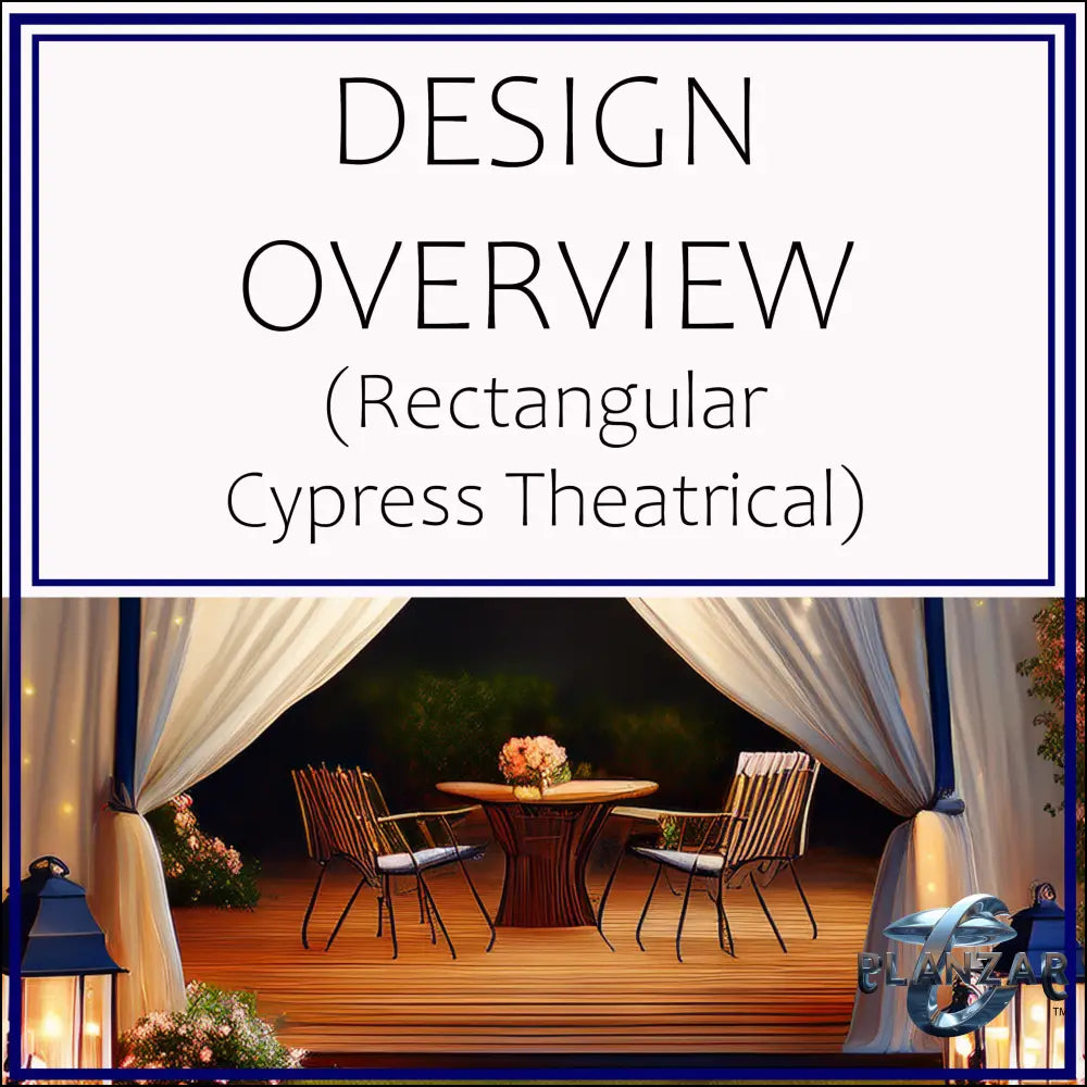 Rectangular Cypress Theatrical: DESIGN OVERVIEW Digital Download Landscape Plans