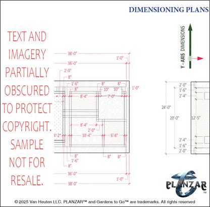 Rectangular Cypress Theatrical: DIMENSIONS PLAN Digital Download Landscape Plans