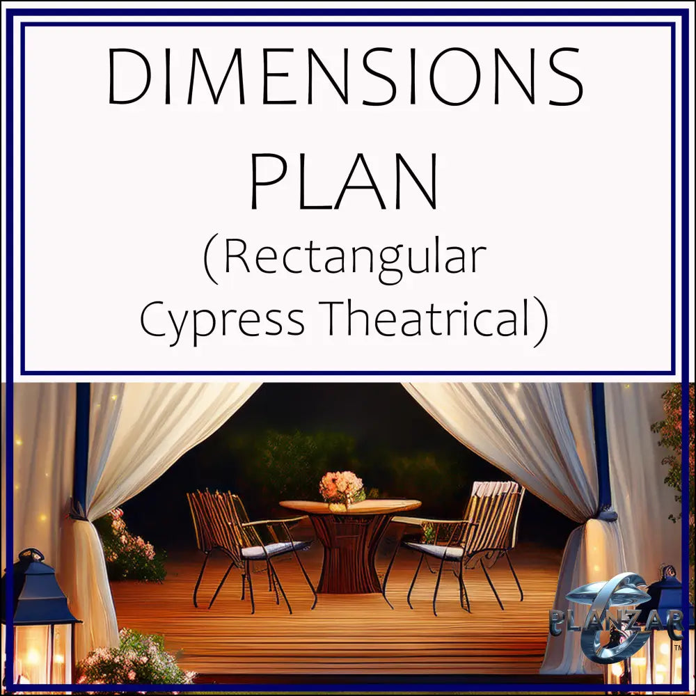 Rectangular Cypress Theatrical: DIMENSIONS PLAN Digital Download Landscape Plans