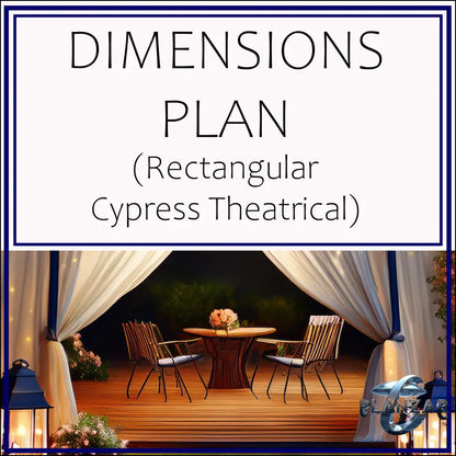 Rectangular Cypress Theatrical: DIMENSIONS PLAN Digital Download Landscape Plans