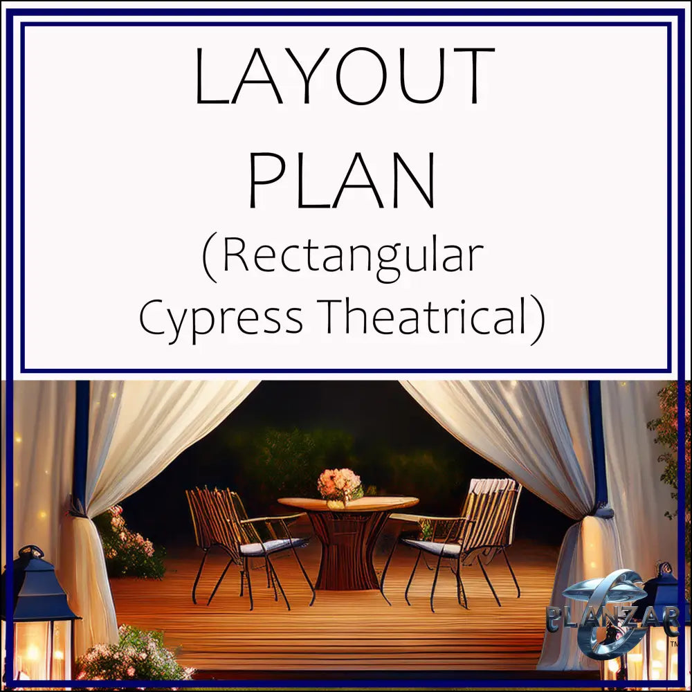 Rectangular Cypress Theatrical: LAYOUT PLAN Digital Download Landscape Plans