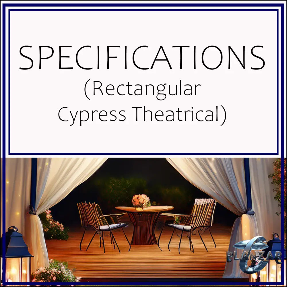 Rectangular Cypress Theatrical: SPECIFICATIONS Digital Download Landscape Plans