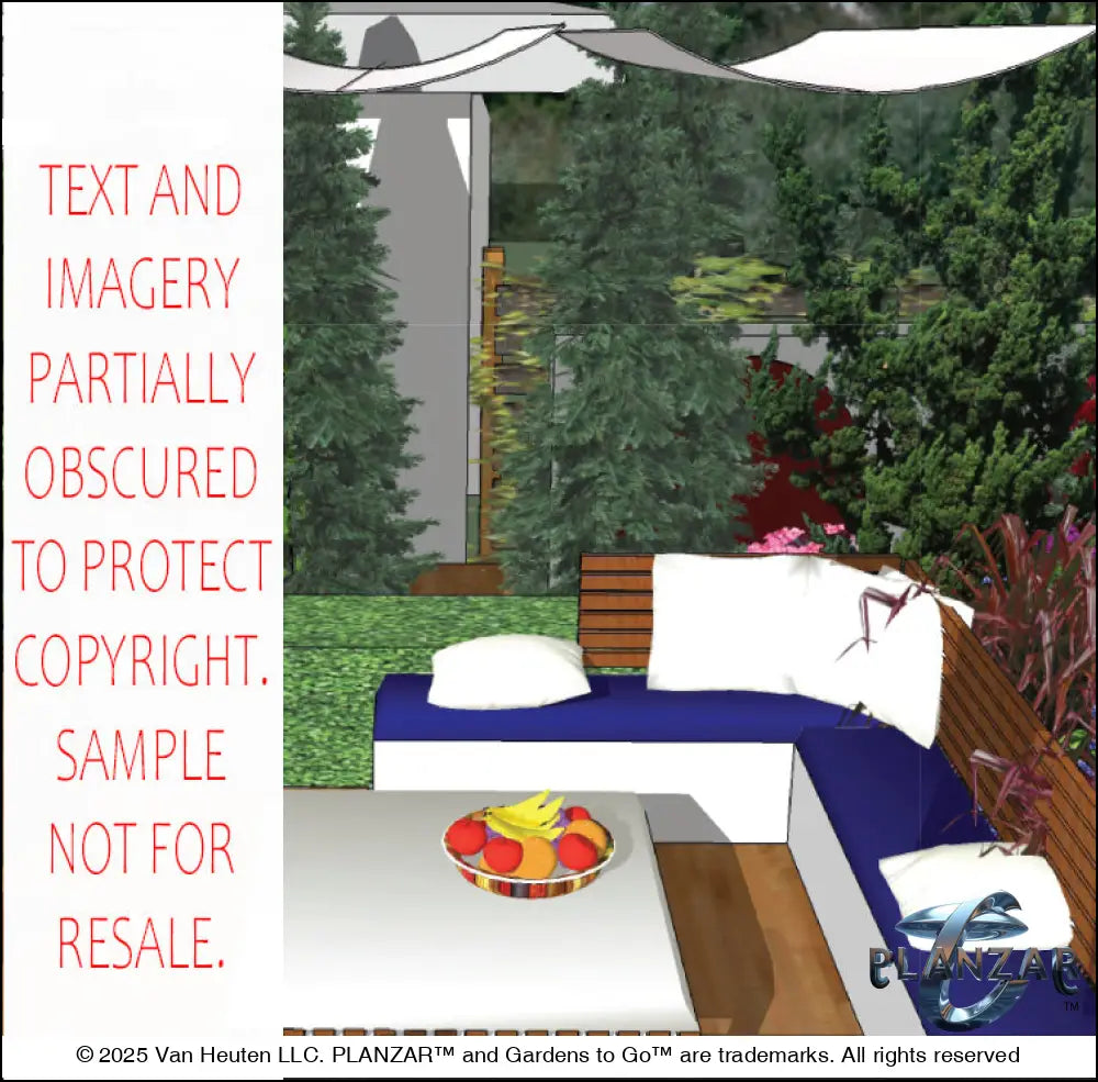Rectangular Mid-Century Modern: DESIGN OVERVIEW Digital Download Landscape Plans