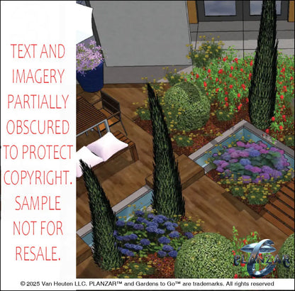 Rectangular Modern Water: DESIGN OVERVIEW Digital Download Landscape Plans