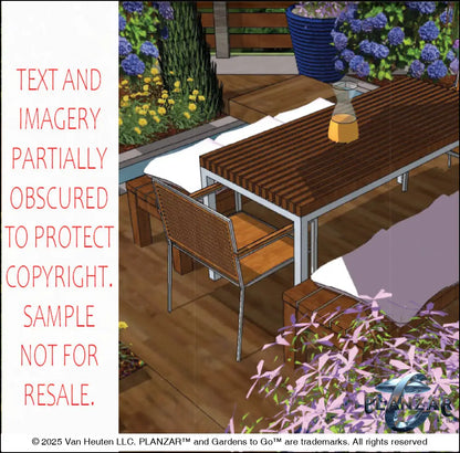 Rectangular Modern Water: DESIGN OVERVIEW Digital Download Landscape Plans