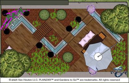 Rectangular Modern Water: DESIGN OVERVIEW Digital Download Landscape Plans