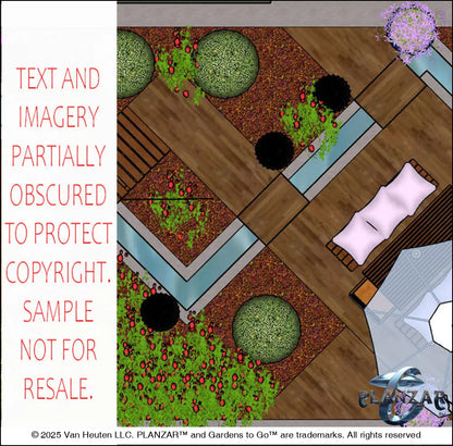 Rectangular Modern Water: DESIGN OVERVIEW Digital Download Landscape Plans