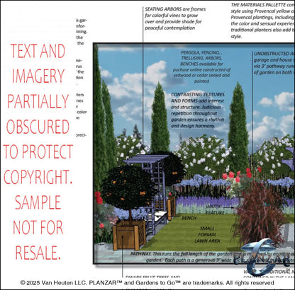 Rectangular Provencal: DESIGN OVERVIEW Digital Download Landscape Plans