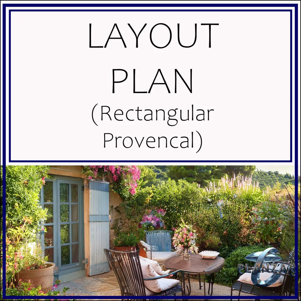 Rectangular Provencal: LAYOUT PLAN Digital Download Landscape Plans