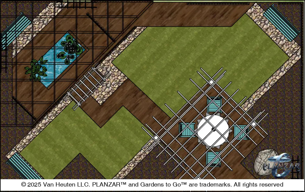 Rectangular Secret Garden: DESIGN OVERVIEW Digital Download Landscape Plans