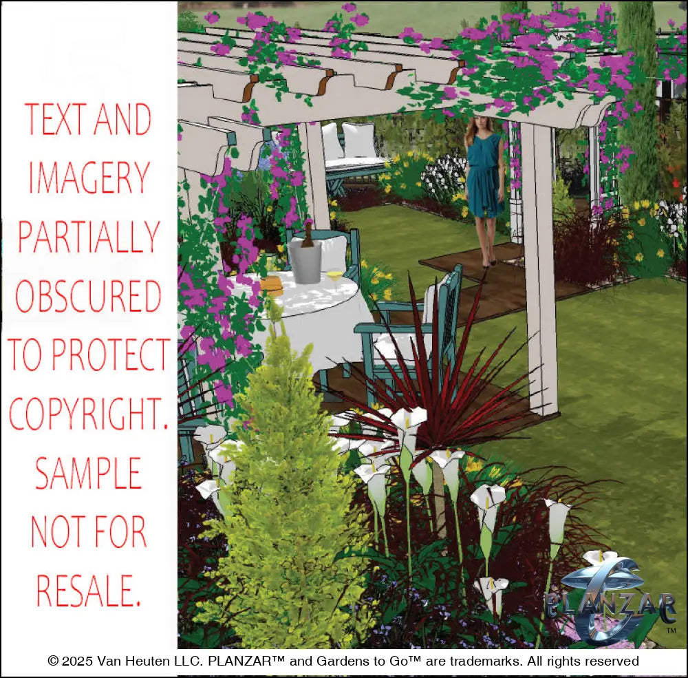Rectangular Secret Garden: DESIGN OVERVIEW Digital Download Landscape Plans