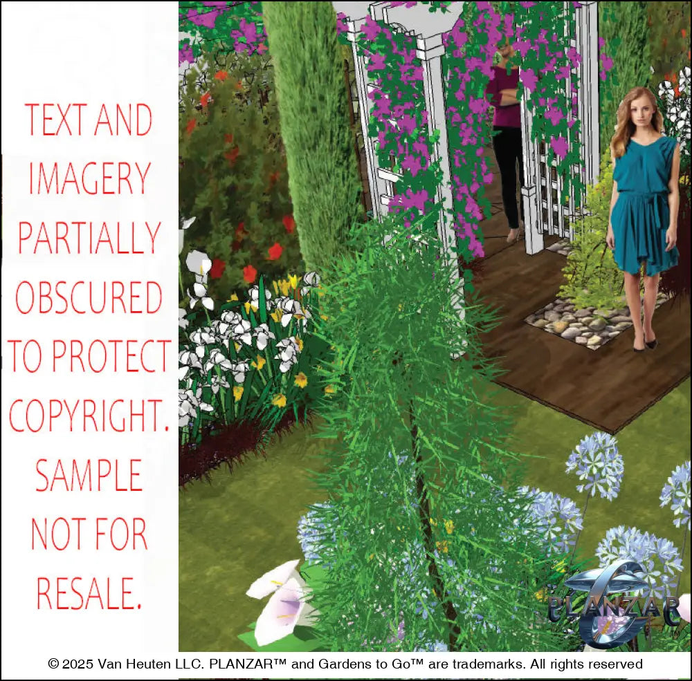 Rectangular Secret Garden: DESIGN OVERVIEW Digital Download Landscape Plans