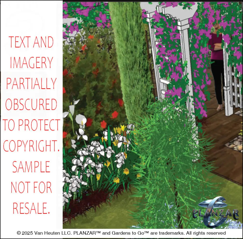 Rectangular Secret Garden: DESIGN OVERVIEW Digital Download Landscape Plans