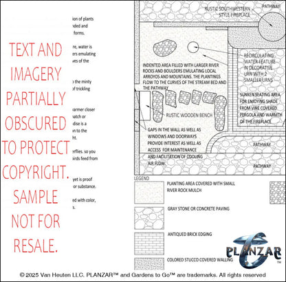 Rectangular Southwestern: LAYOUT PLAN Digital Download Landscape Plans