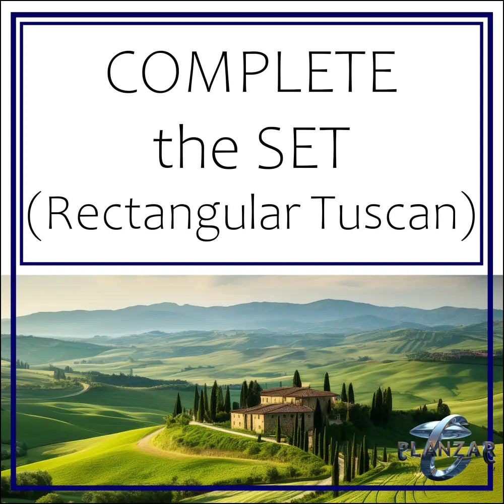 Rectangular Tuscan: COMPLETE SET (cover image sets design inspirational mood only: see full Product Description).