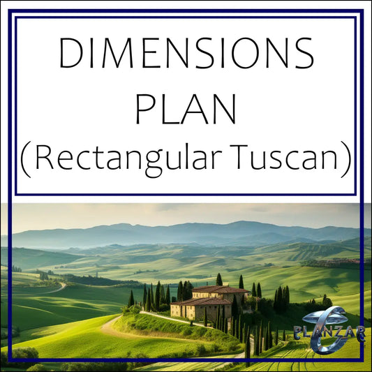 Rectangular Tuscan: DIMENSIONS PLAN Digital Download Landscape Plans
